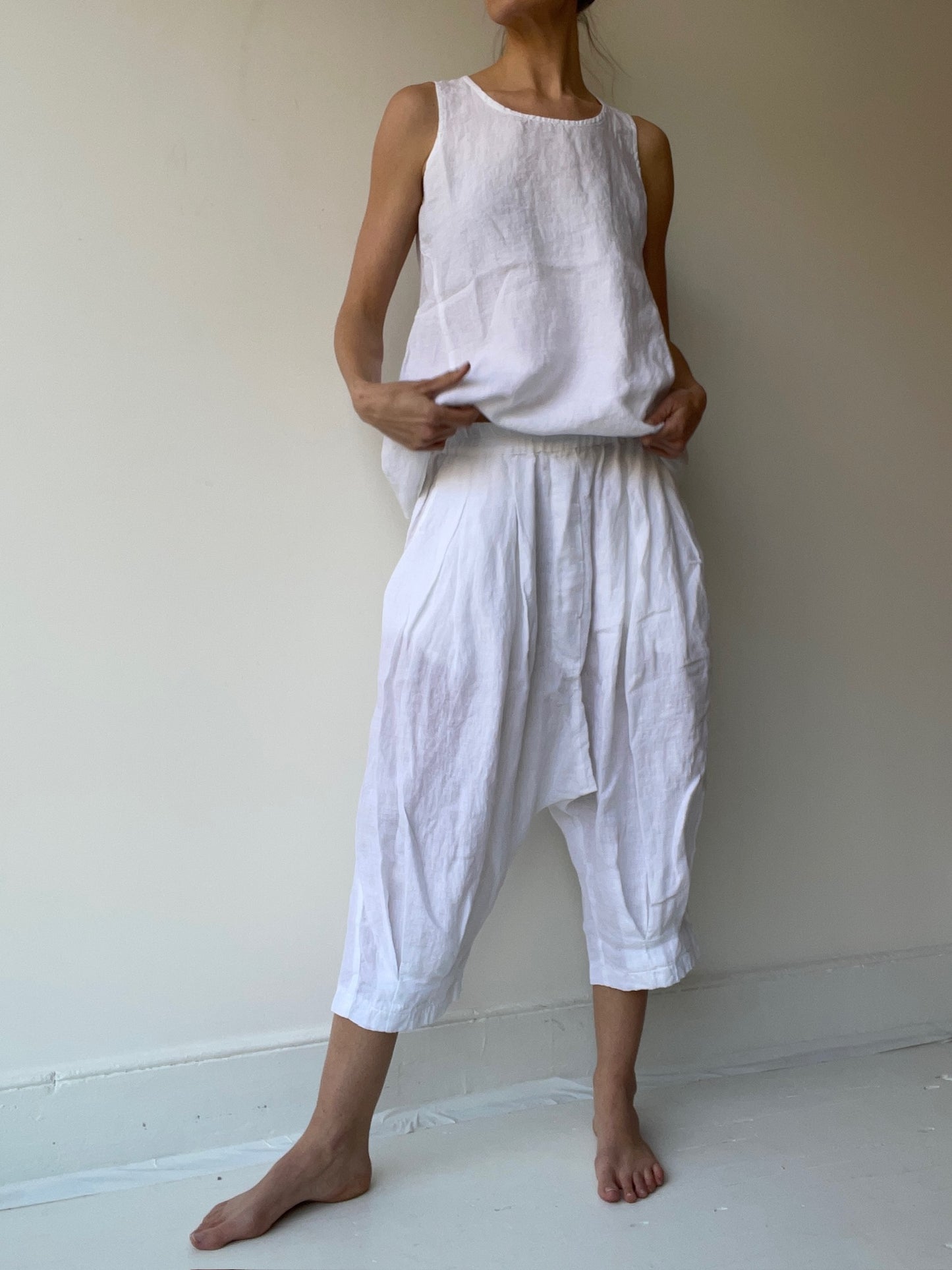 a crop linen pant pants by rundholz black label 100