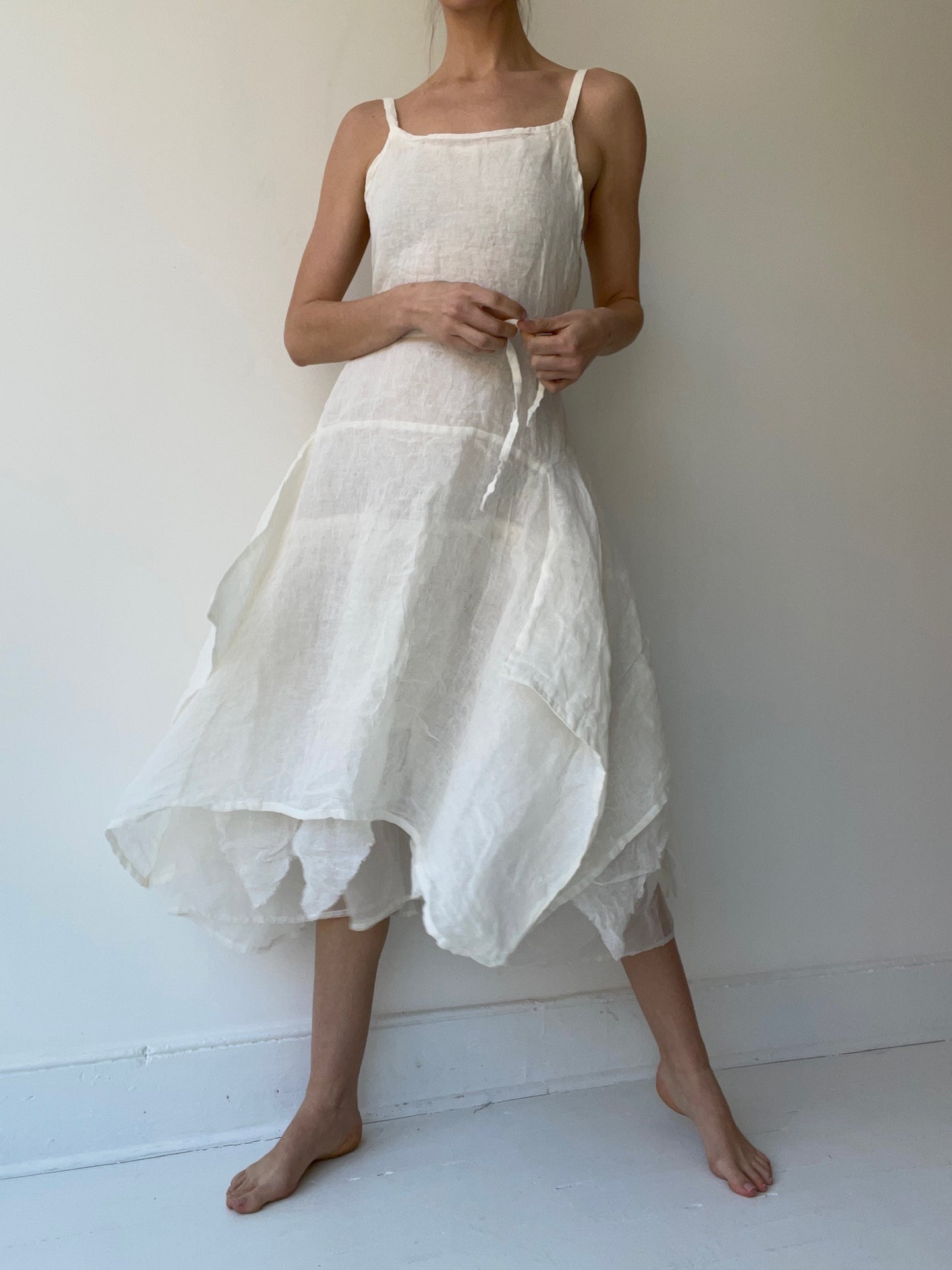 krista larson cream long pinwheel slip