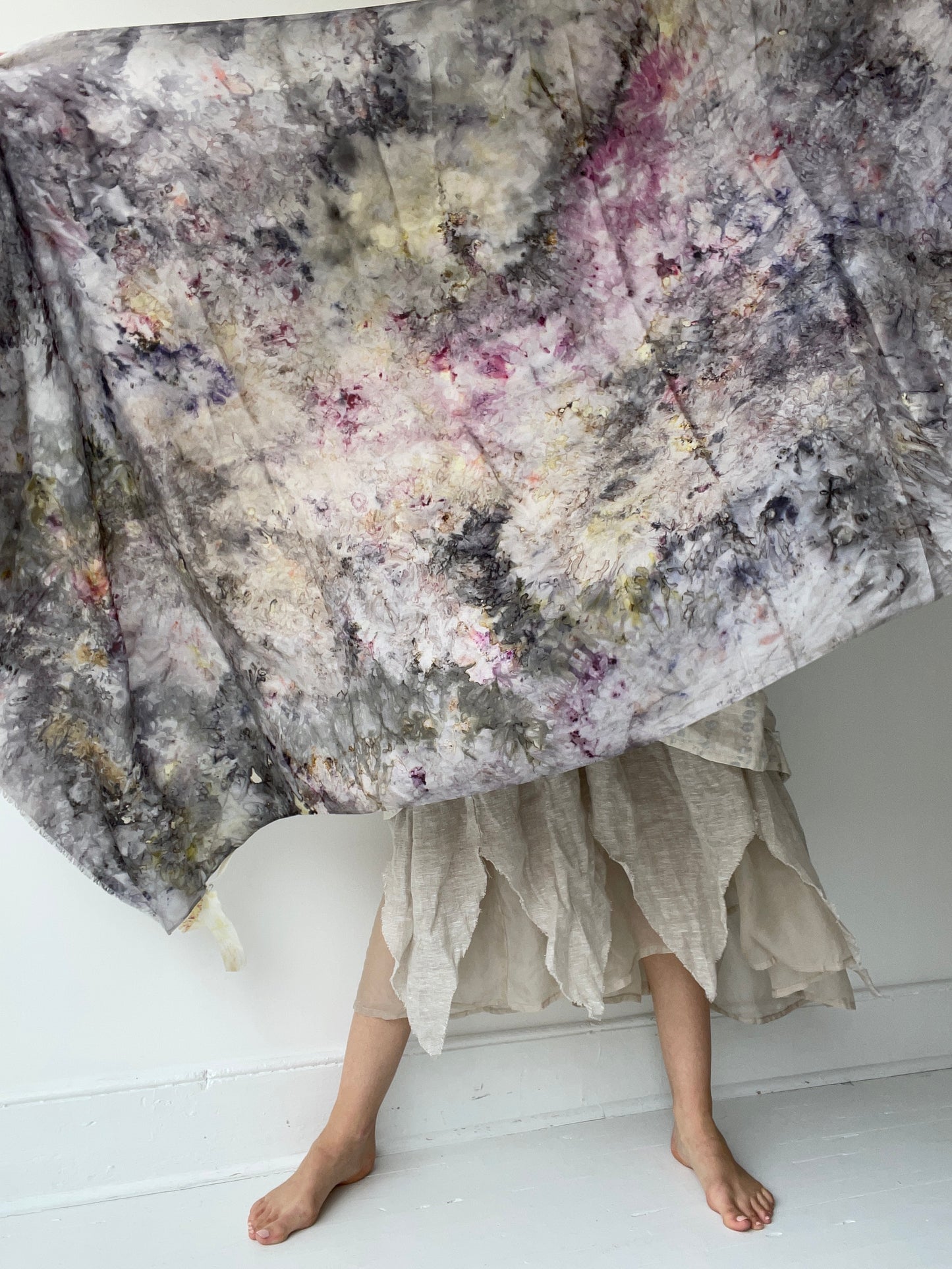 a maria maurio grays silk scarf with 100% silk