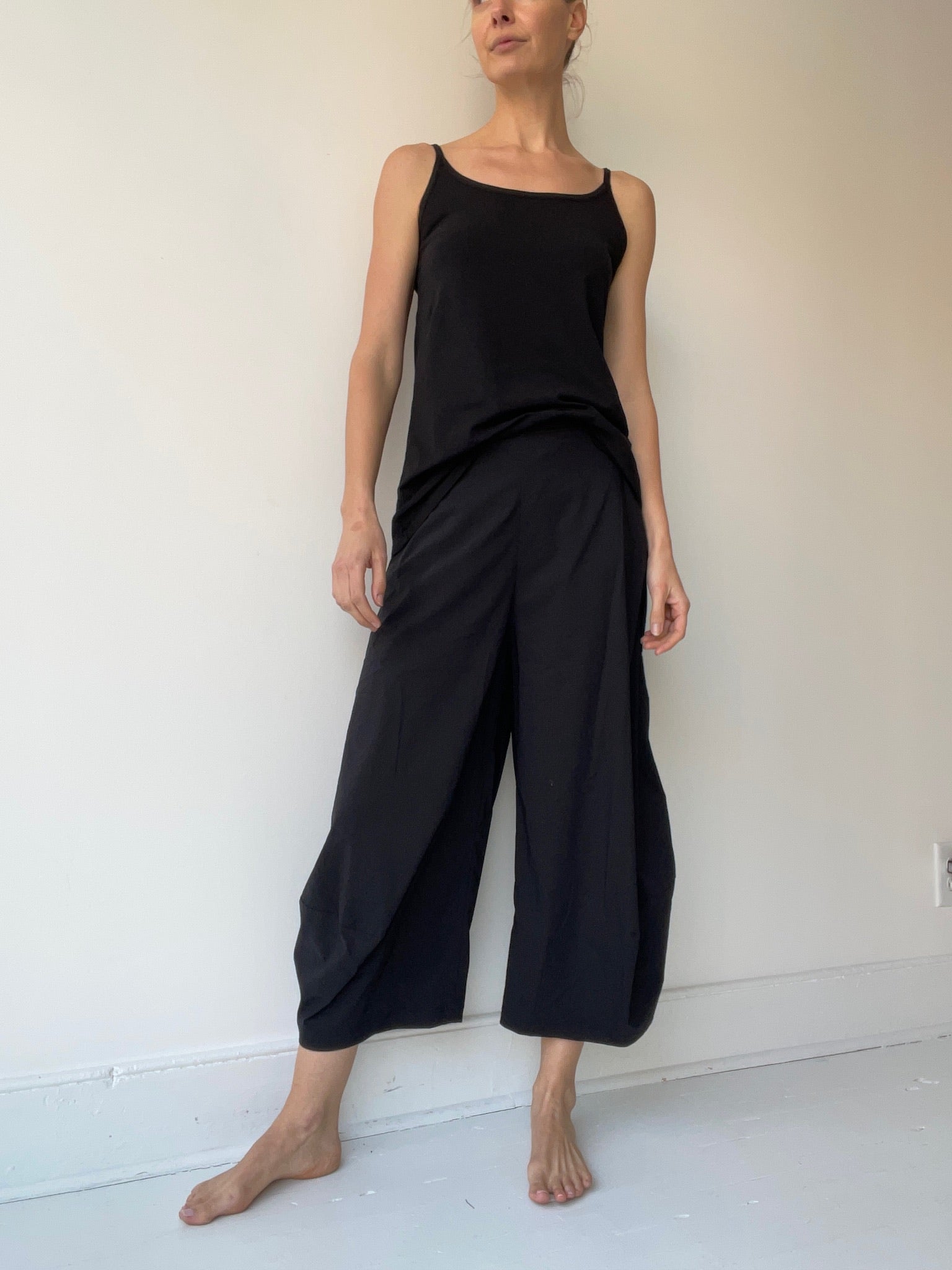 a rundholz black label black cami top with 95% cotton/5% elastane