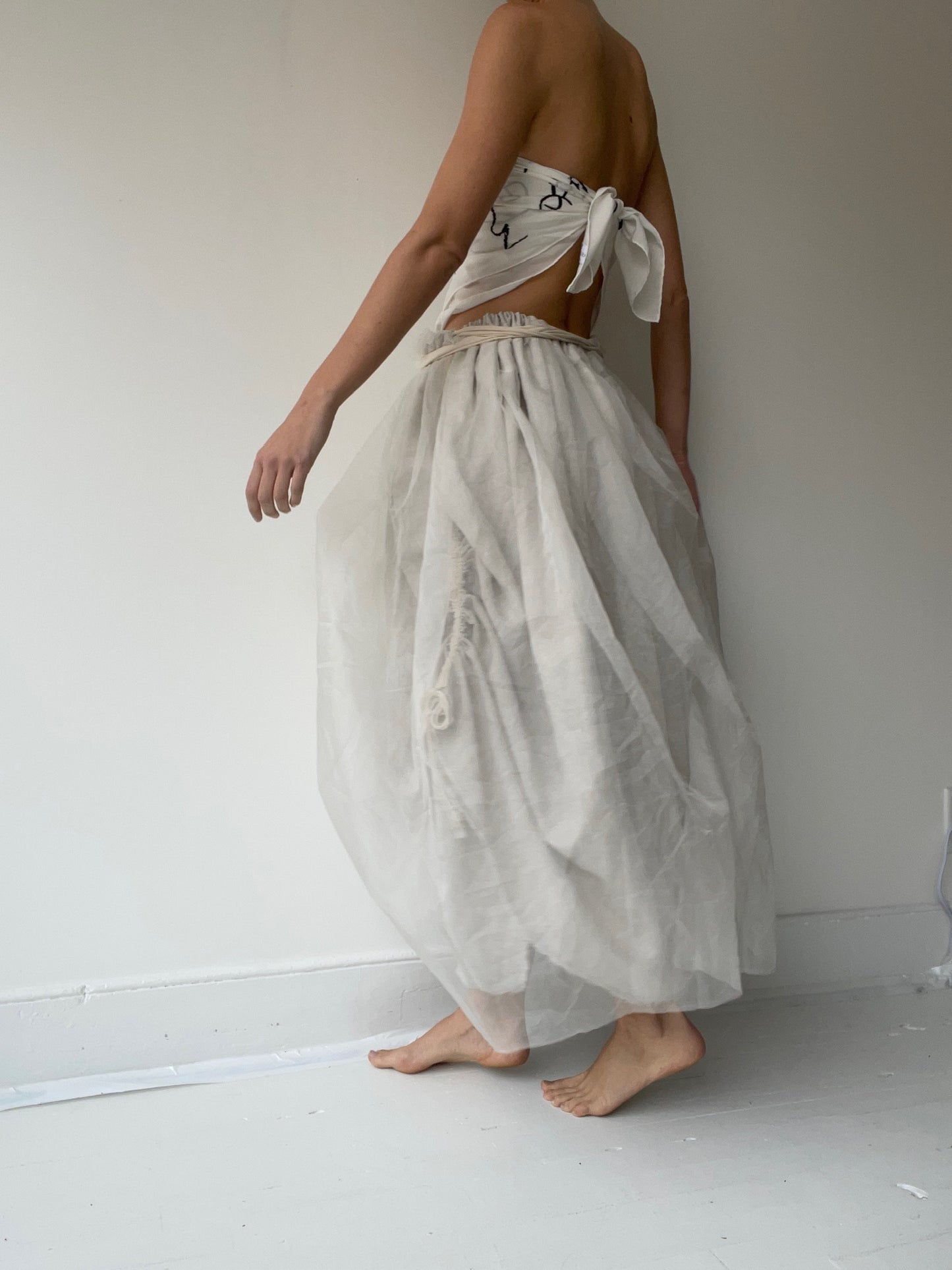 ash holden silk cypher print scarf