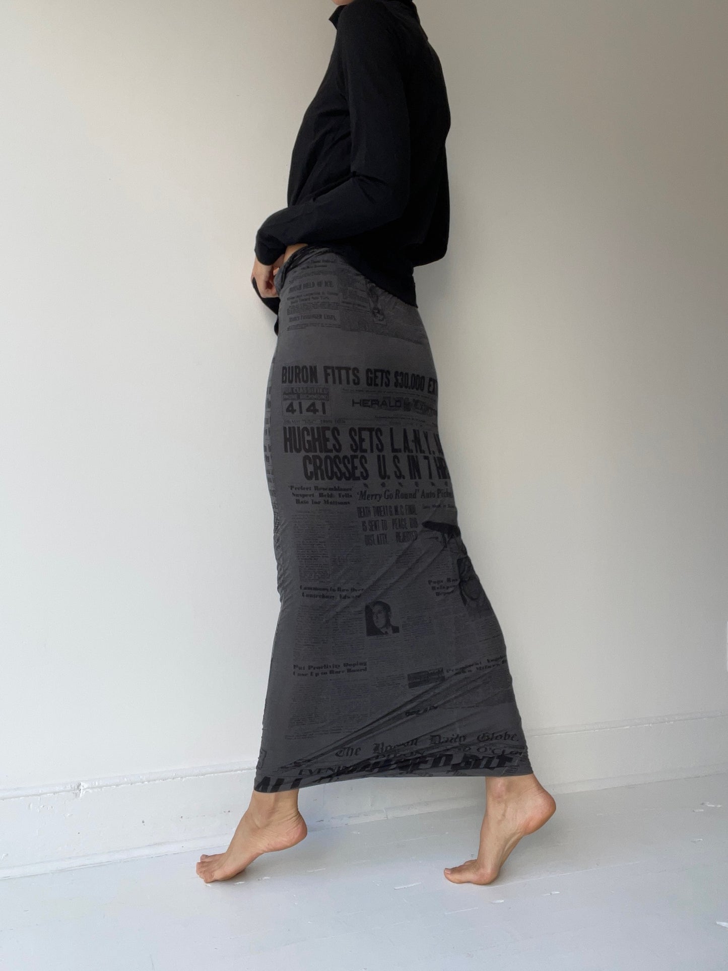 rundholz dip soft pull-on skirt GRAY