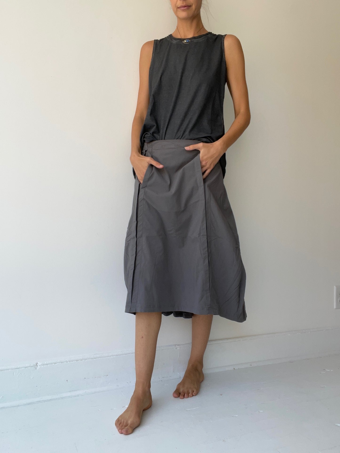 rundholz black label back pleat skirt