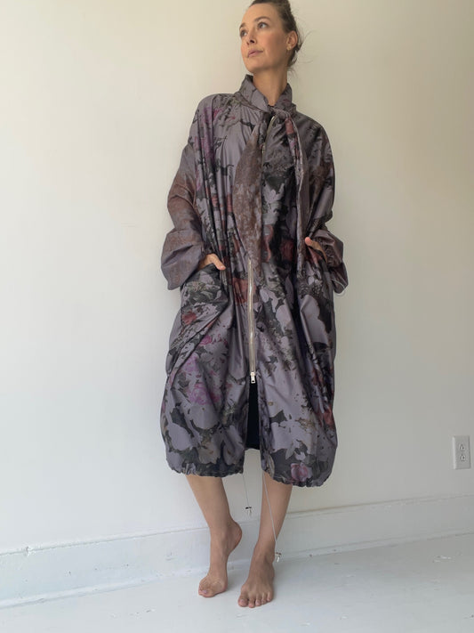 barbara bologna print collar raincoat