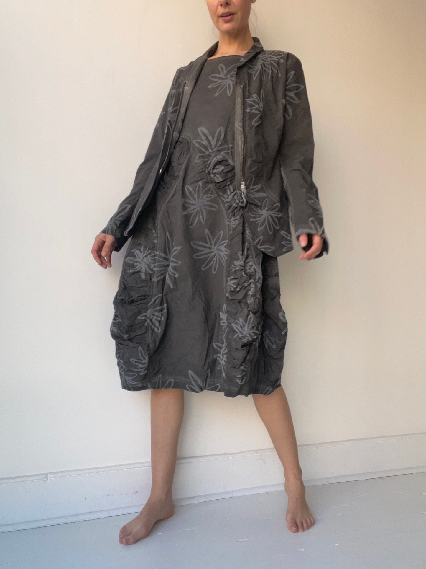 rundholz dip charcoal print daisy jacket