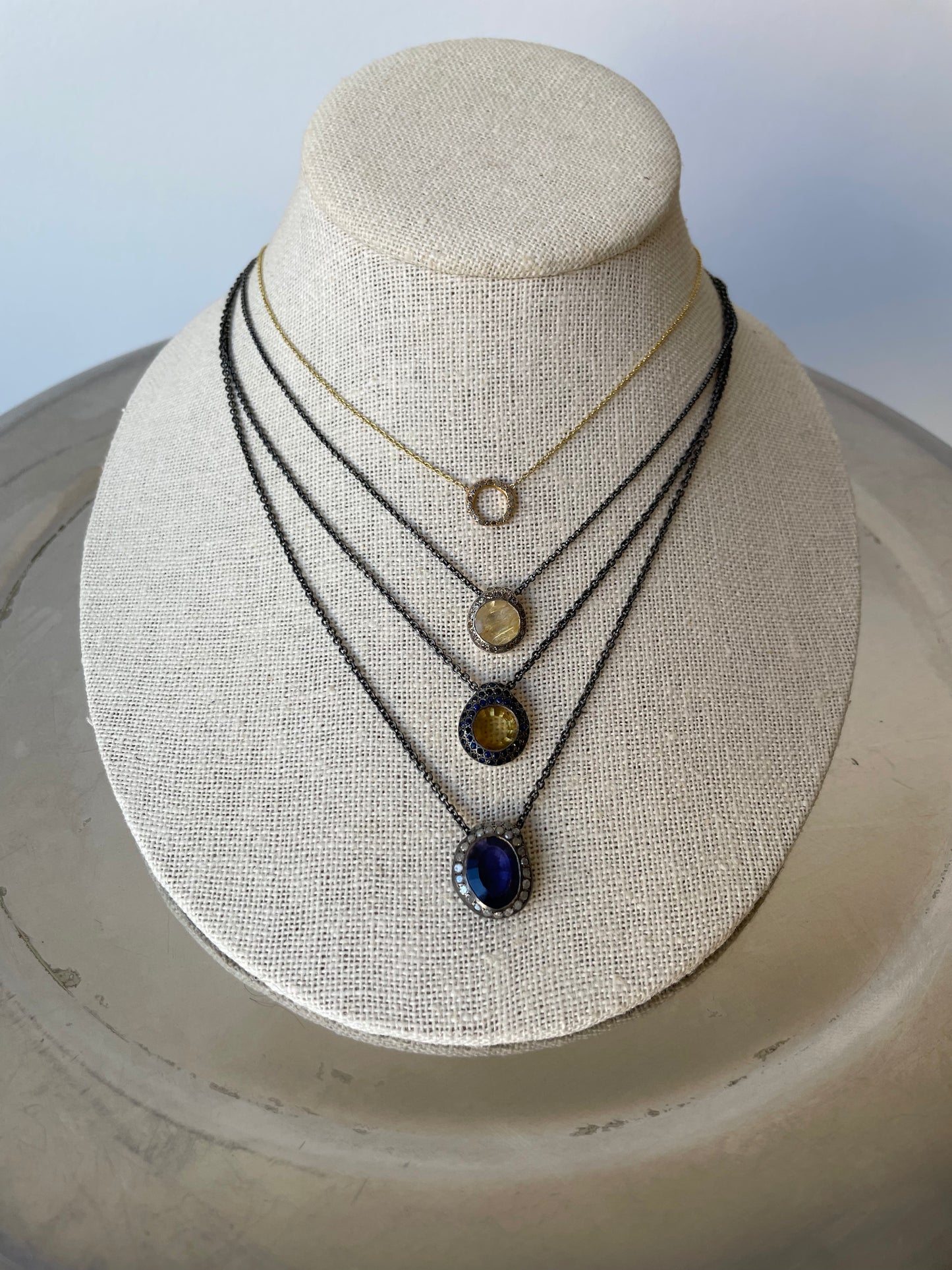 rosa maria iolite necklace