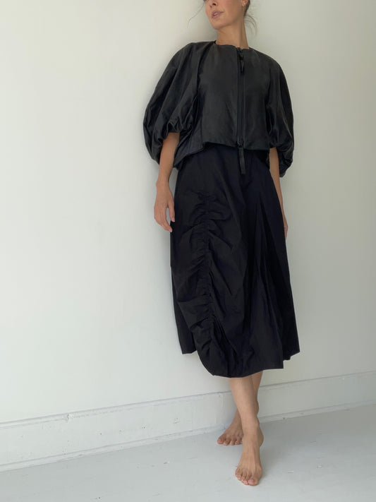 rundholz mainline bubble sleeve leather jacket