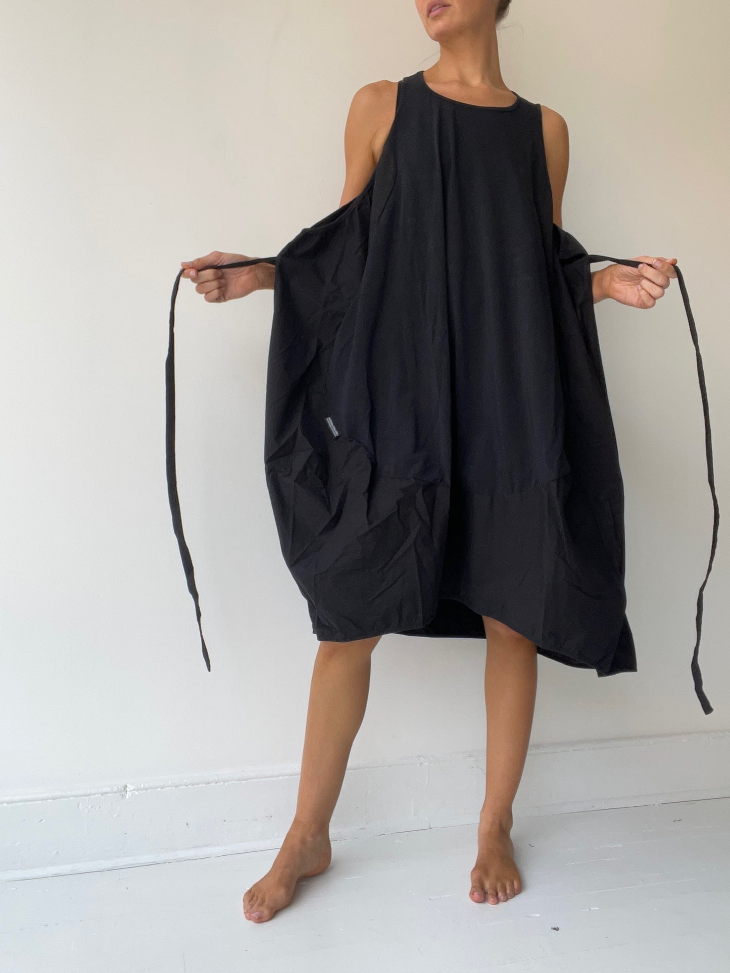 tie dress BLACK