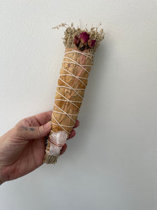 rose sage smudge stick
