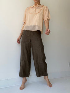 sula frill yoke blouse