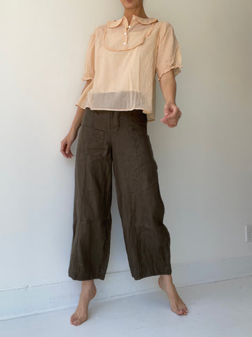 sula frill yoke blouse