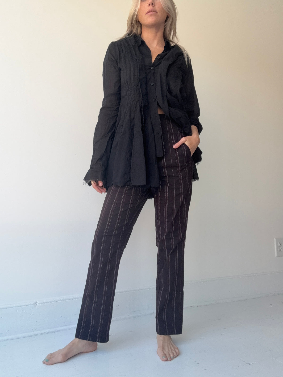 rundholz purple cloud stripe pants