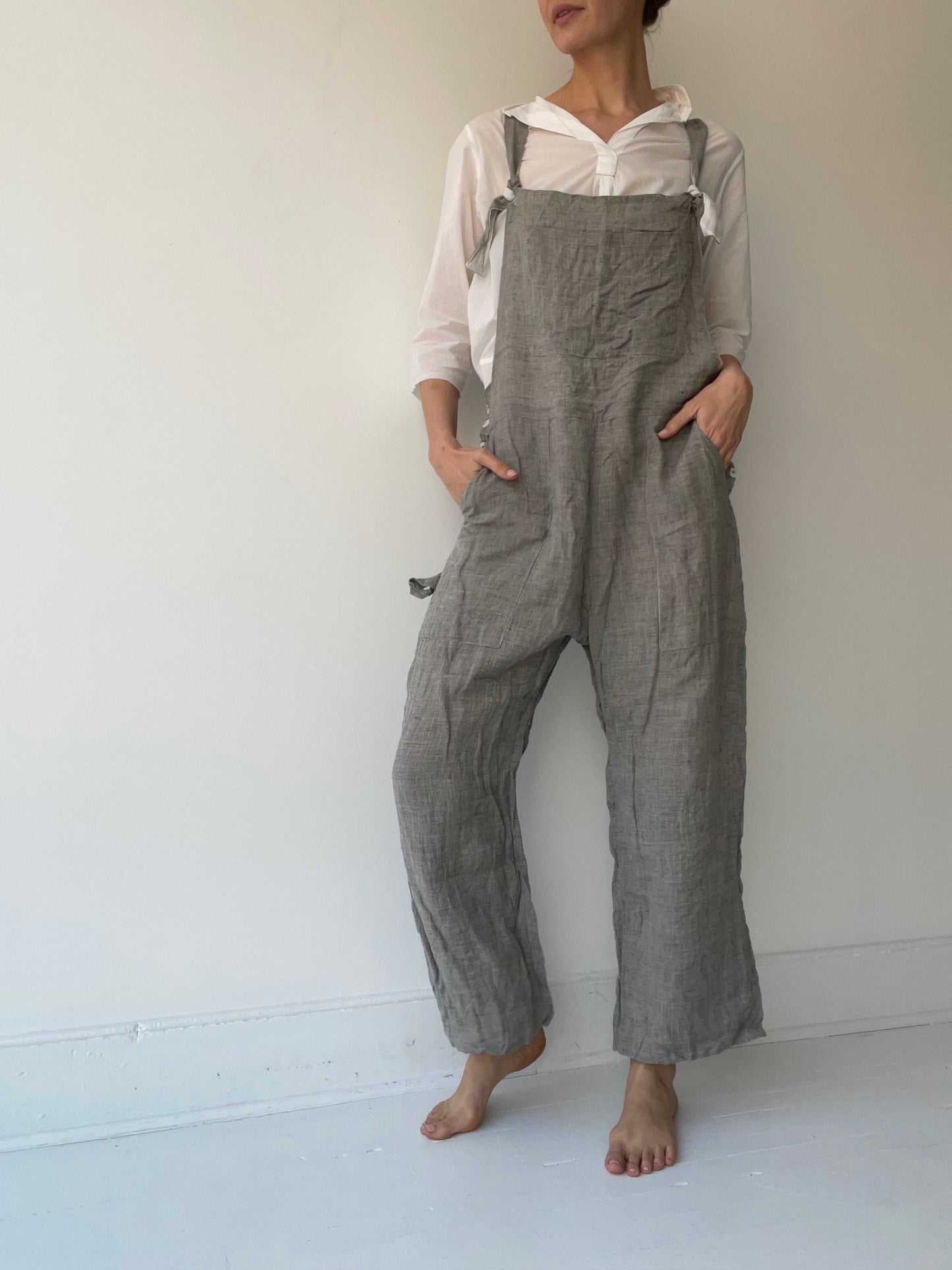 a sula chambray overalls