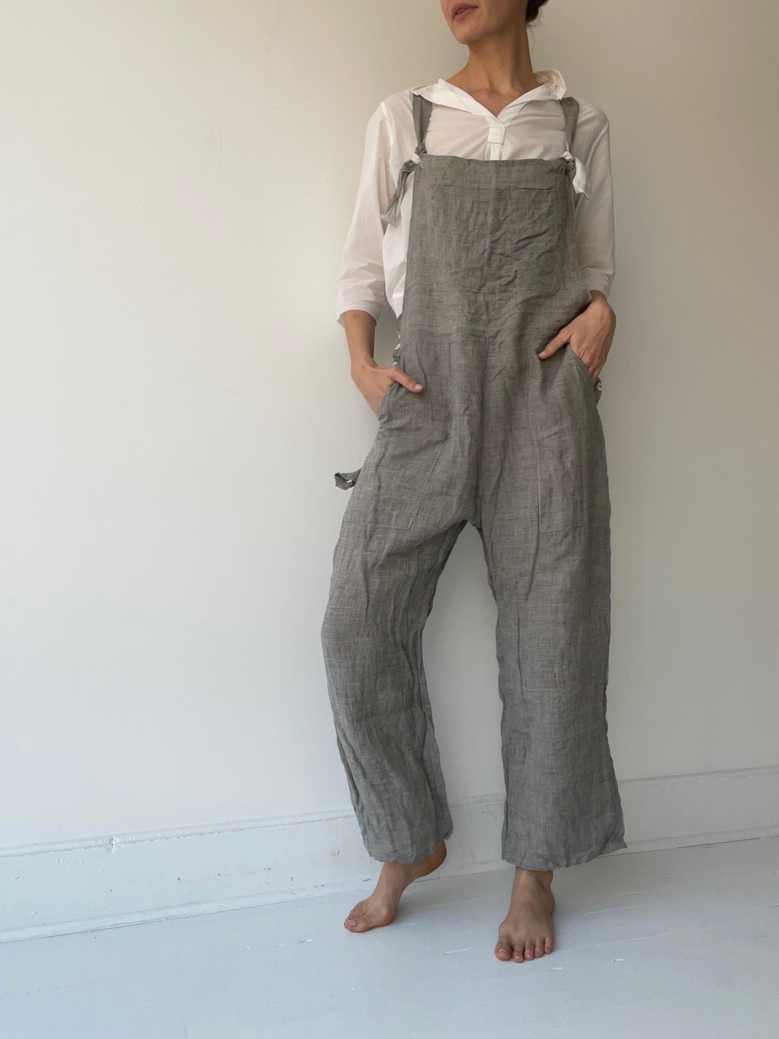 a sula chambray overalls