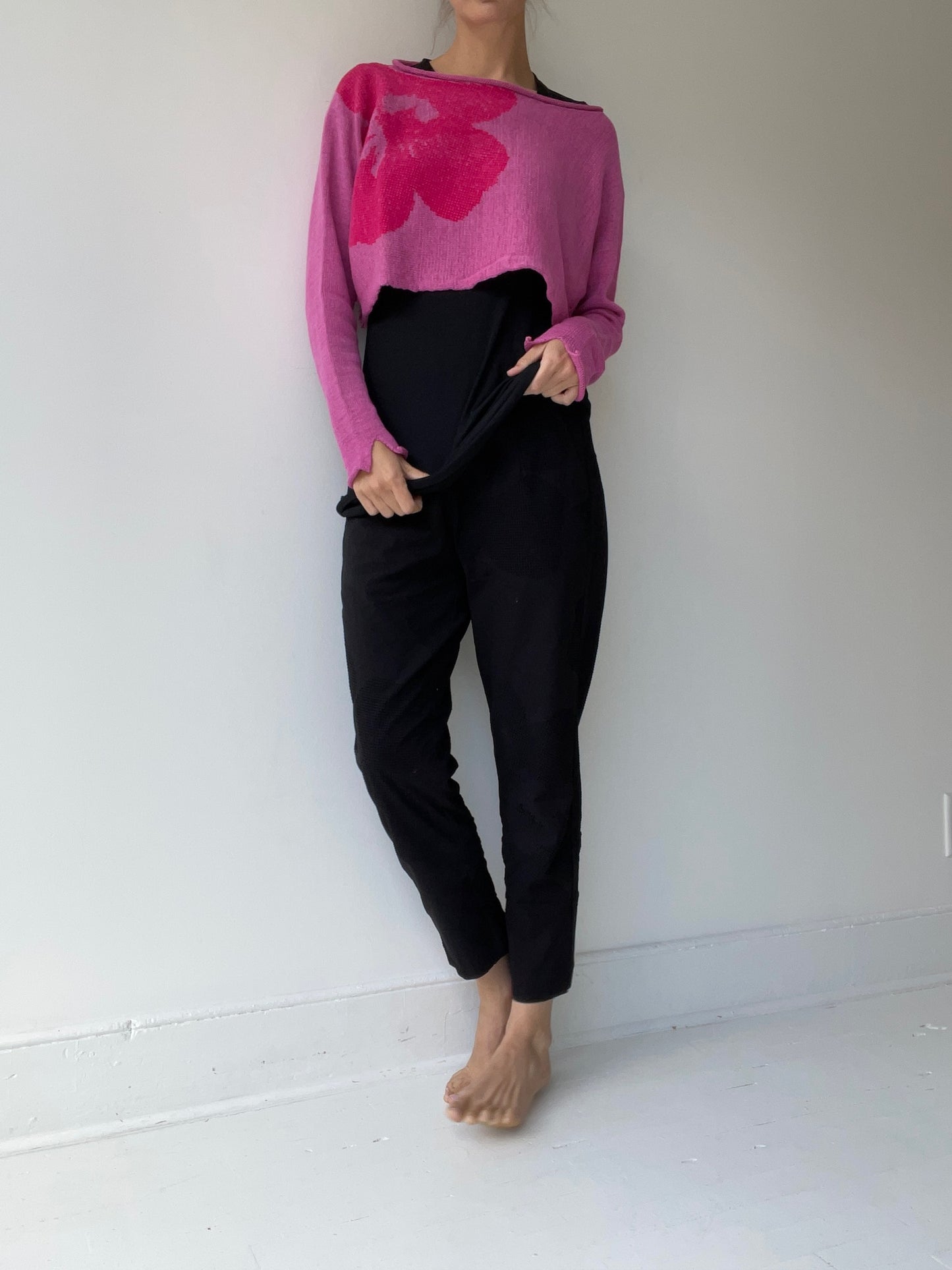 a rundholz black label lotus pullover top with 41% linen/34% cotton/25% polyamide