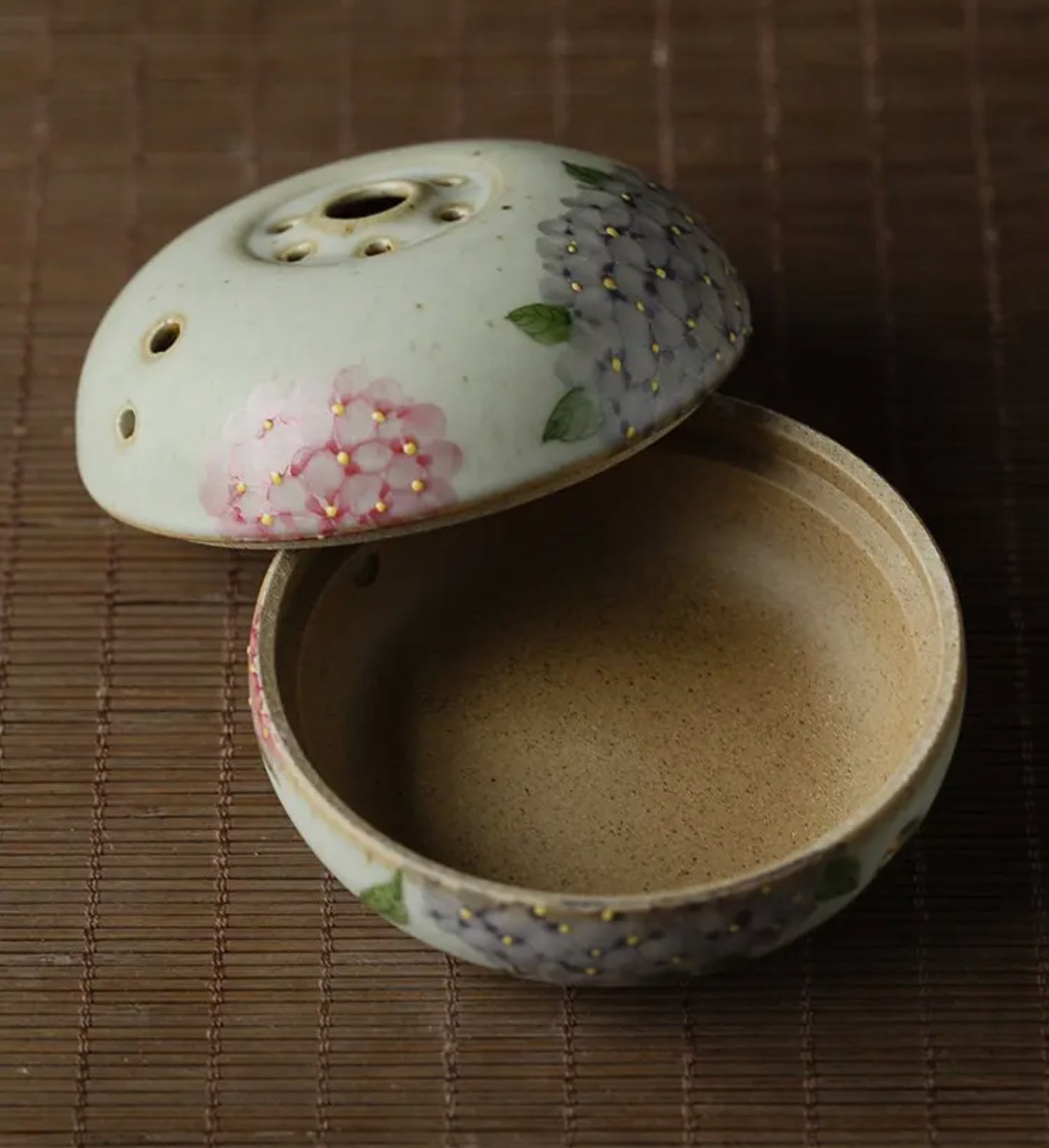 hydrangea incense holder box