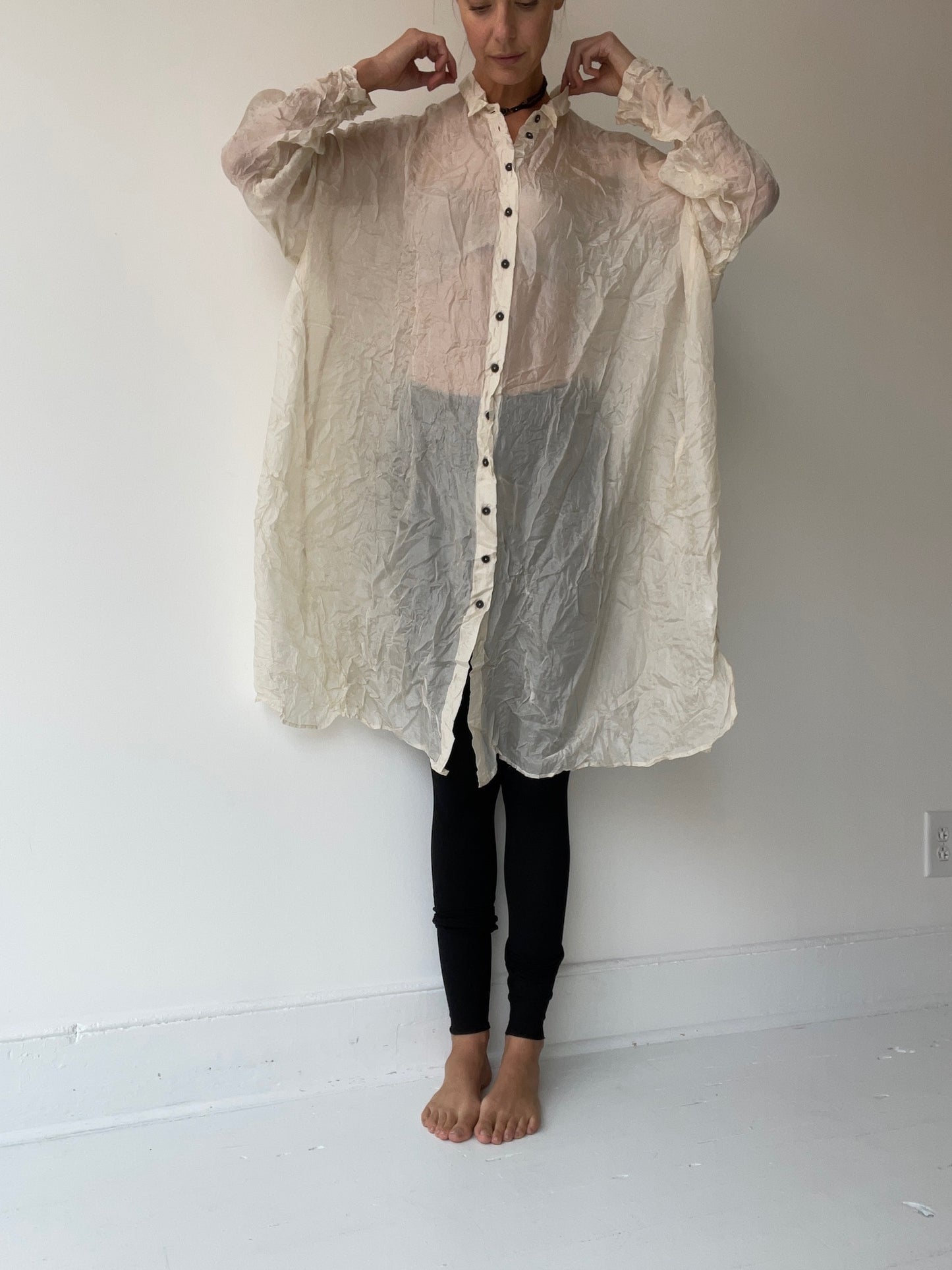 rundholz dip silk shirt dress
