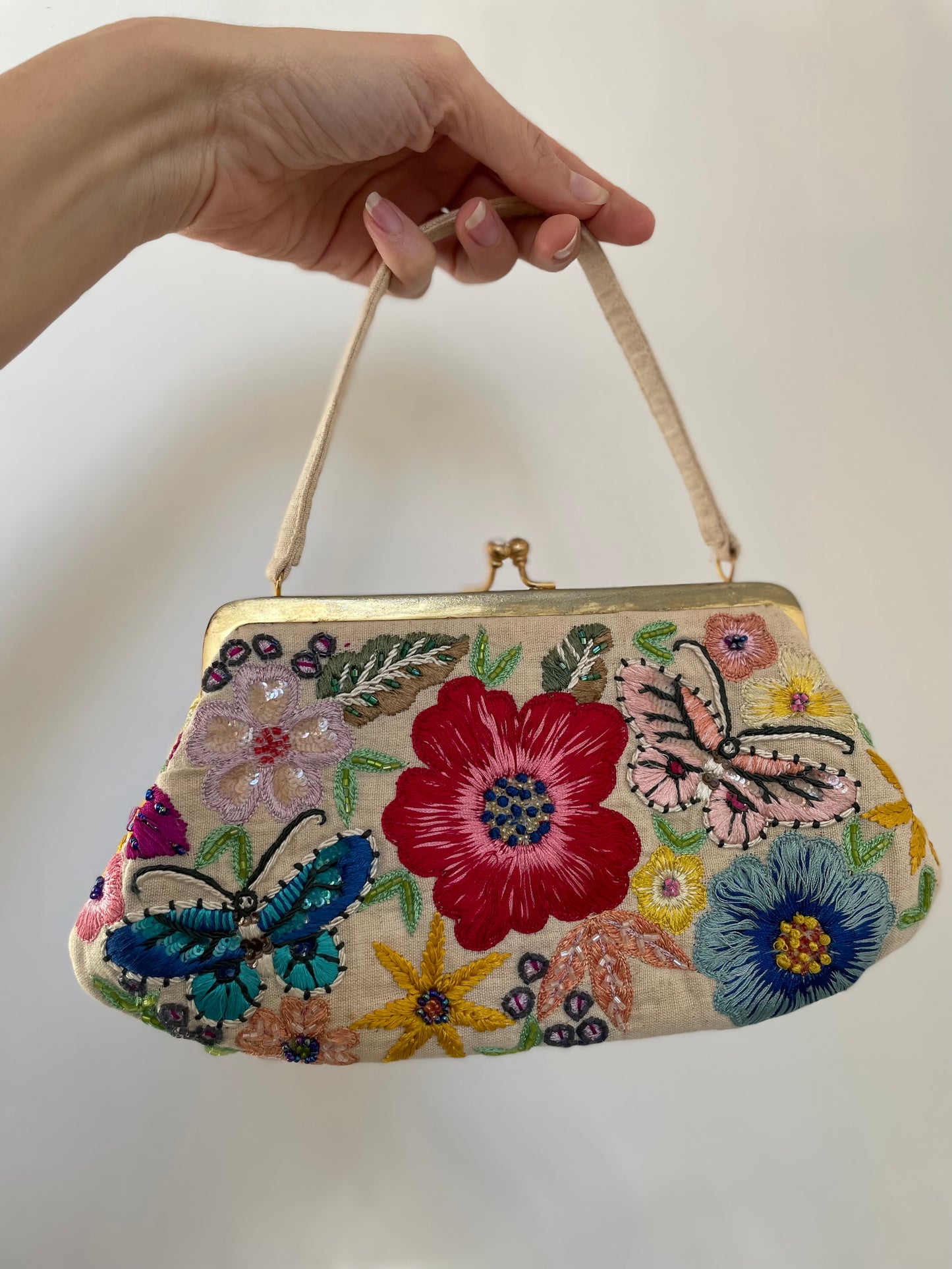 vintage butterfly purse