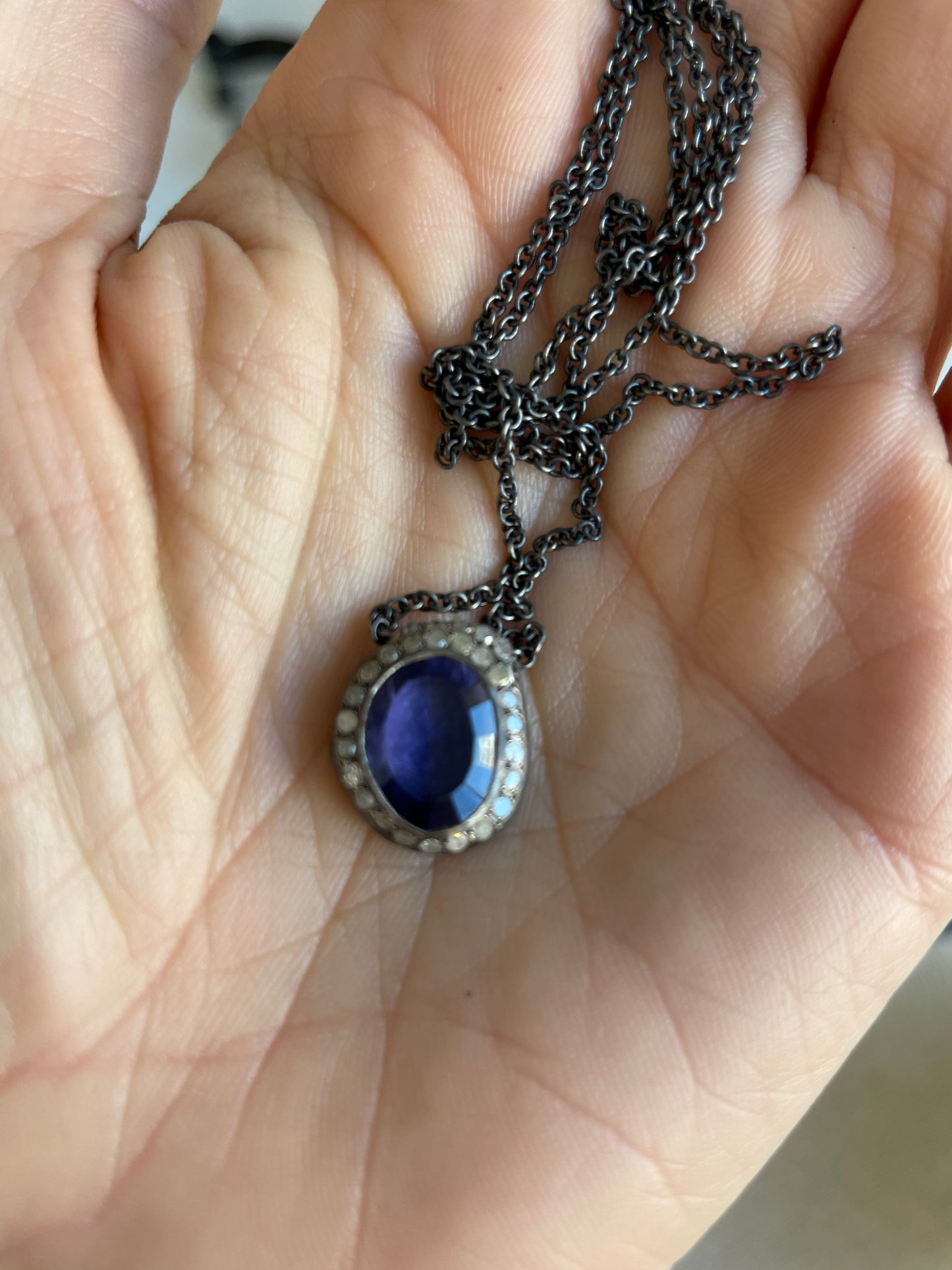 a rosa maria iolite necklace by rosa maria sterling silver