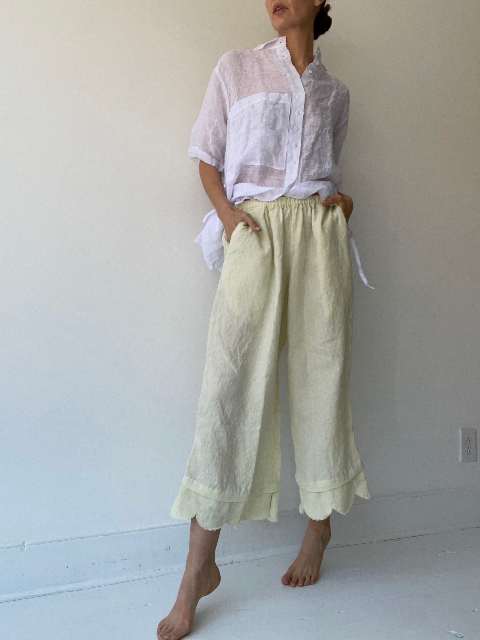 a scalloped pants by krista larson 100