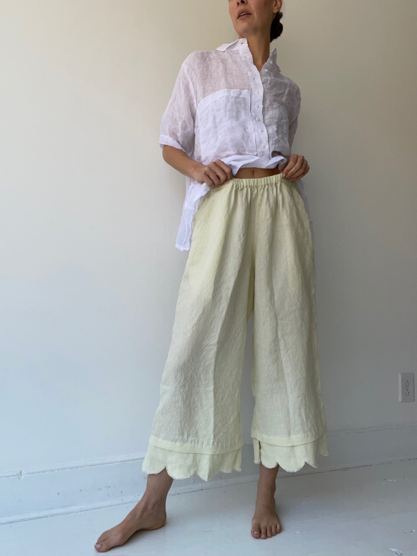scalloped pants
