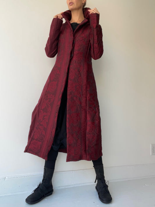 rundholz mainline jacquard coat RED