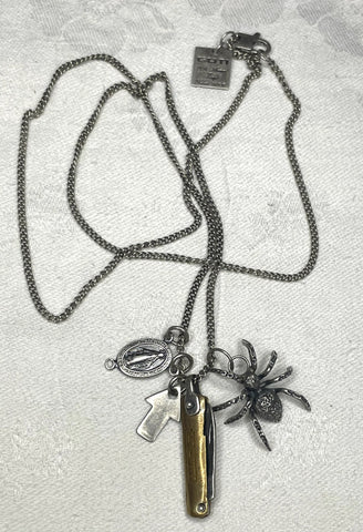 goti spider charms necklace