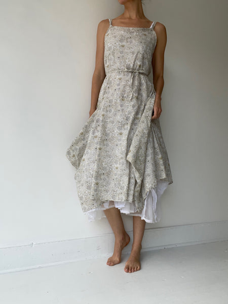 krista larson floral long pinwheel slip
