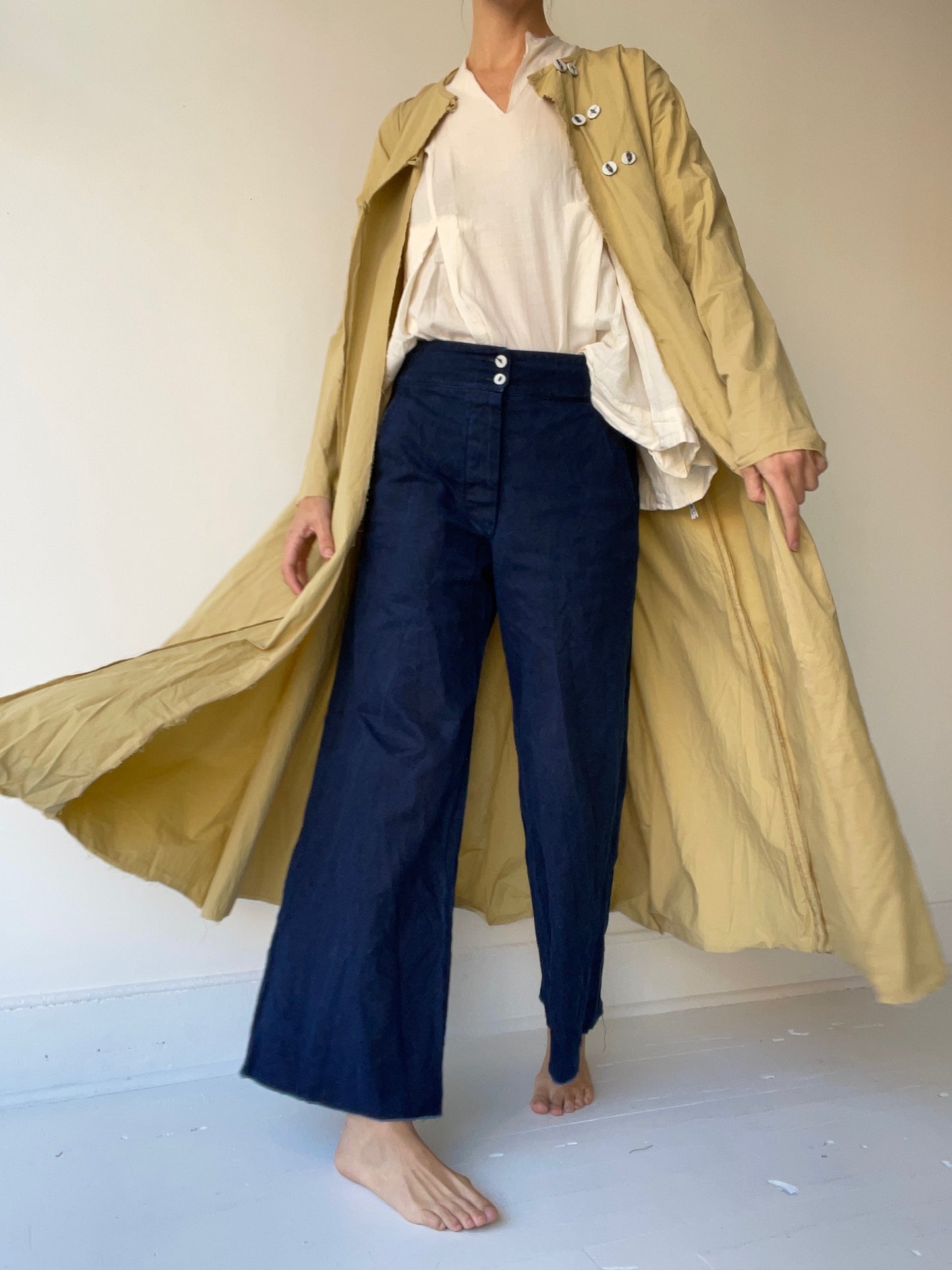 back pleat coat