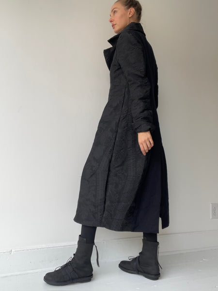 rundholz mainline jacquard coat BLACK