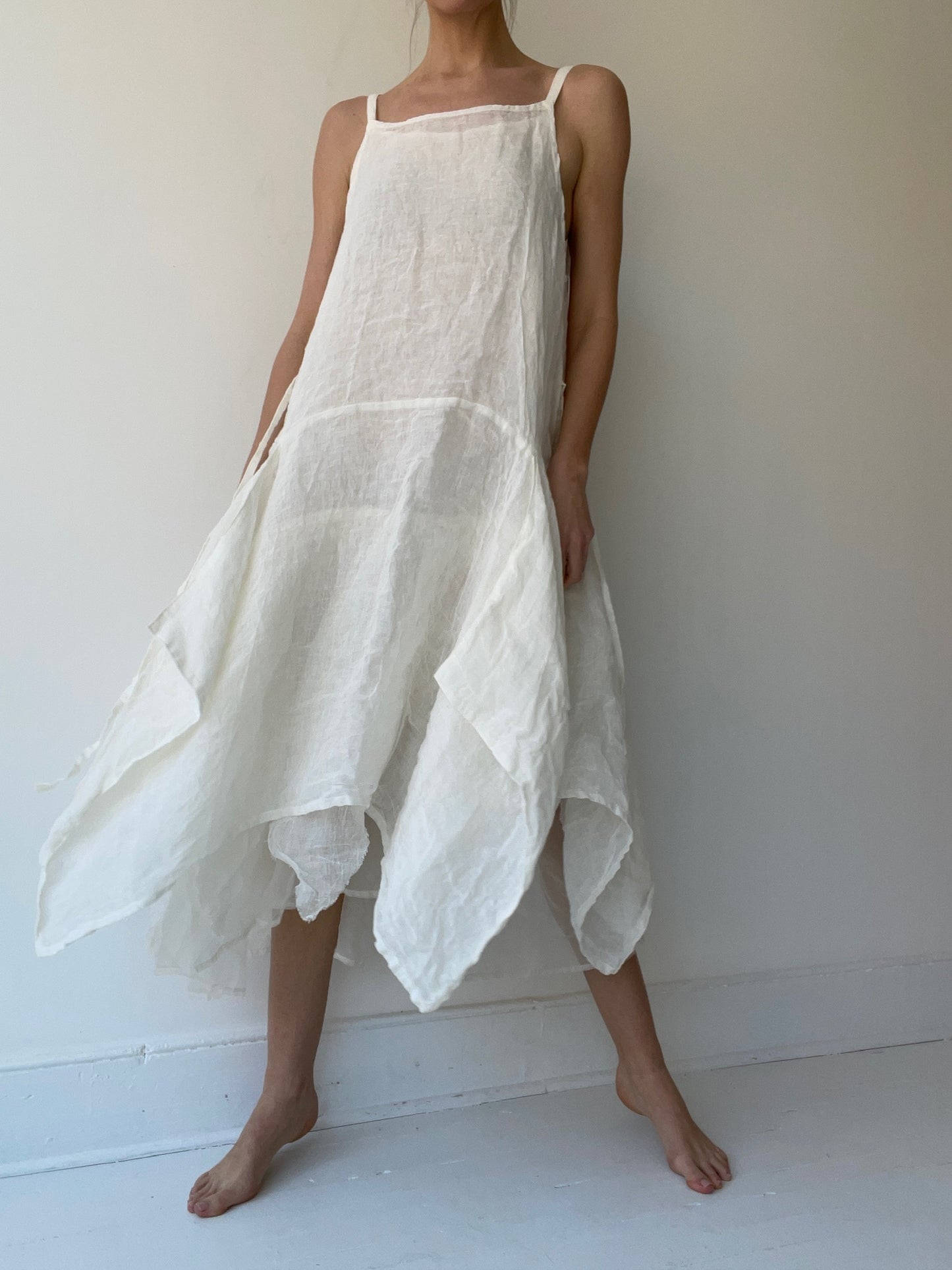 krista larson cream long pinwheel slip