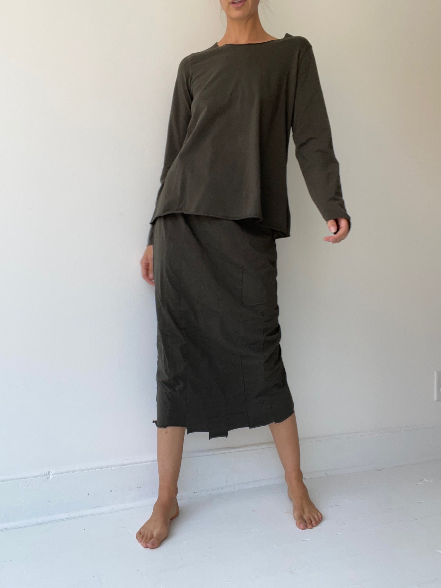 a rundholz black label tab skirt JUNGLE with 95% cotton/5% elastane