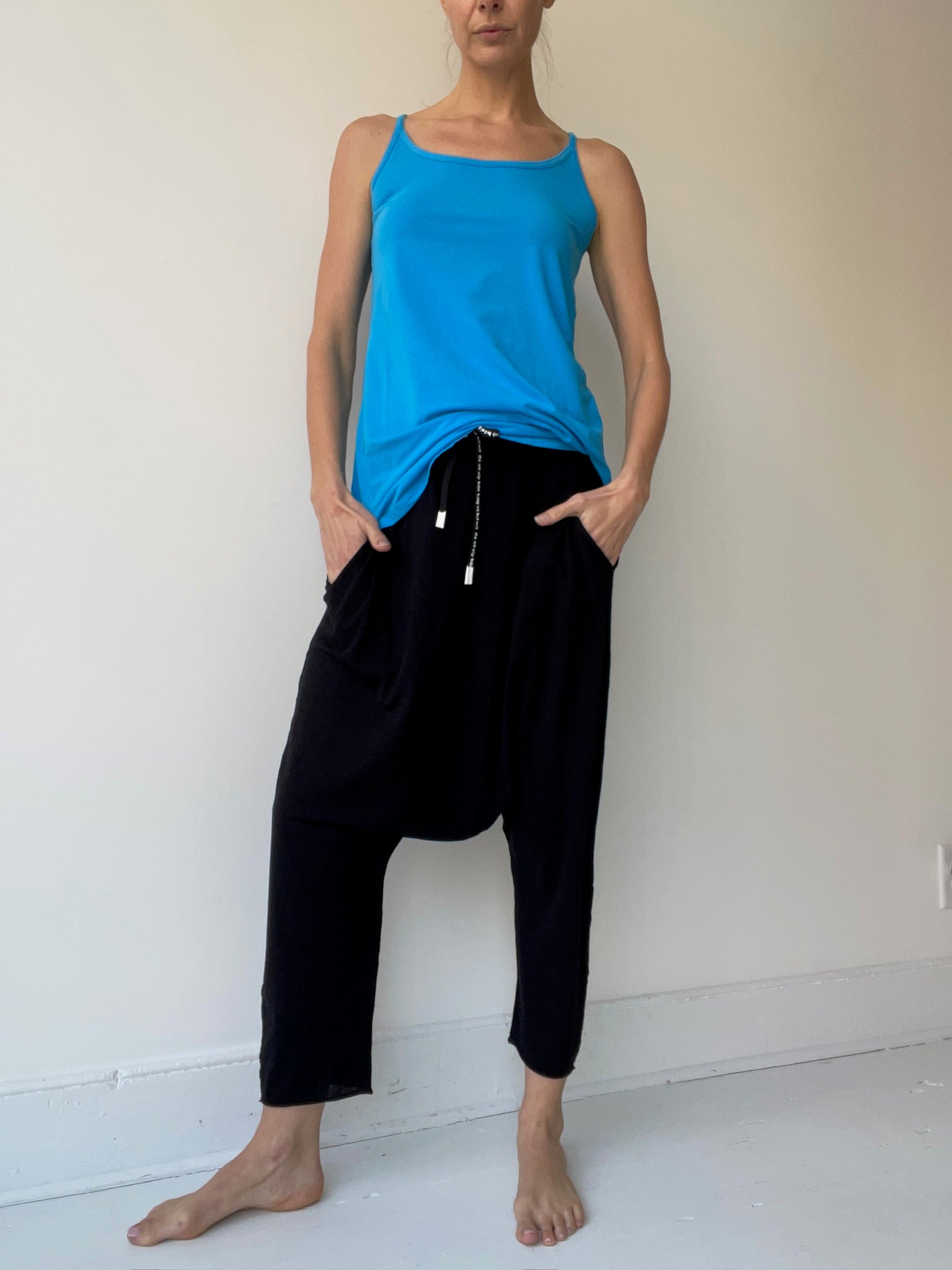 a rundholz black label malibu cami top with 95% cotton/5% elastane