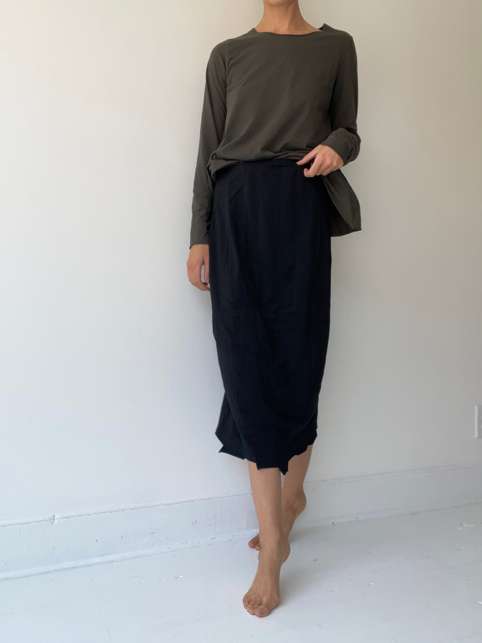 rundholz black label tab skirt BLACK