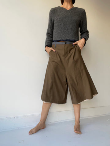 ümit ünal lined gaucho pants