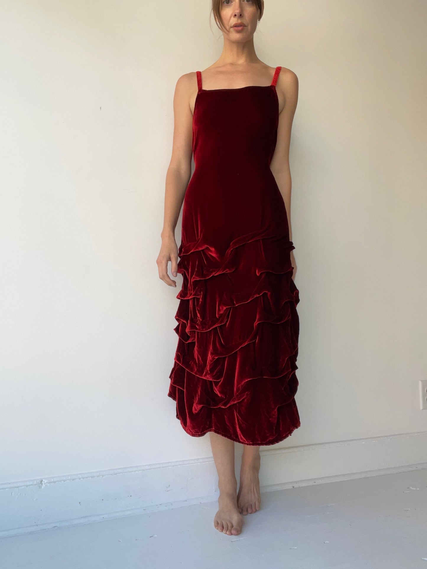 krista larson long tunnel slip vermillion velvet