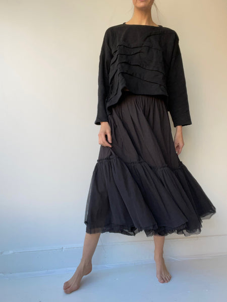 crop creased shirt