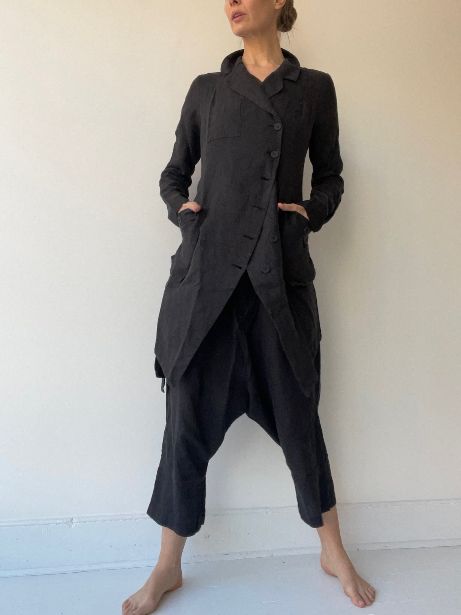 linen penguin coat