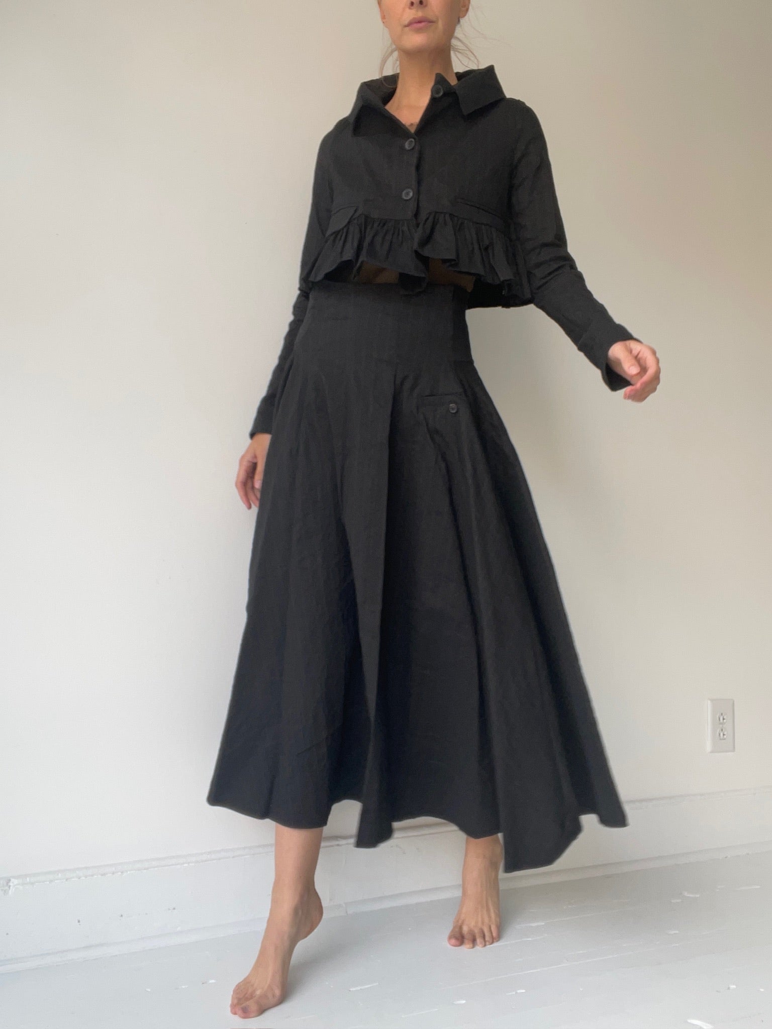 a long pinstripe skirt by rundholz mainline 57