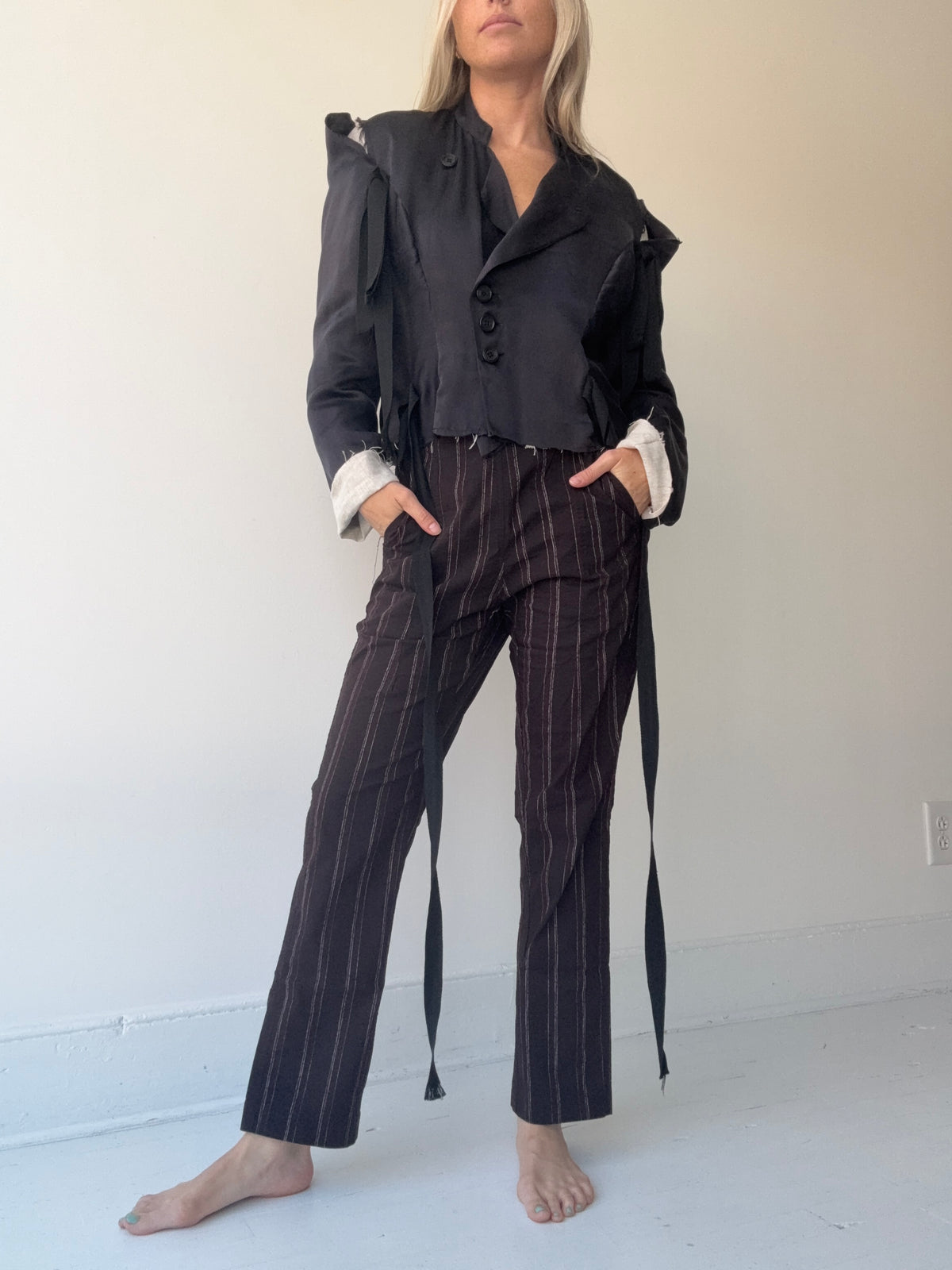 rundholz purple cloud stripe pants