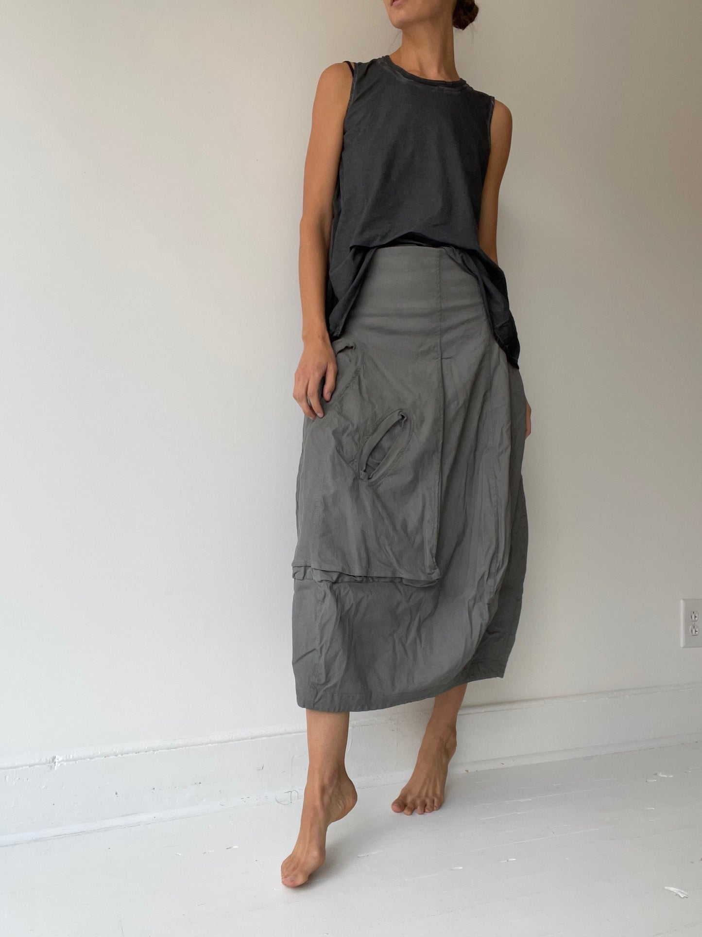 a rundholz dip dry skirt with 63% cotton/34% hemp/3% elastane