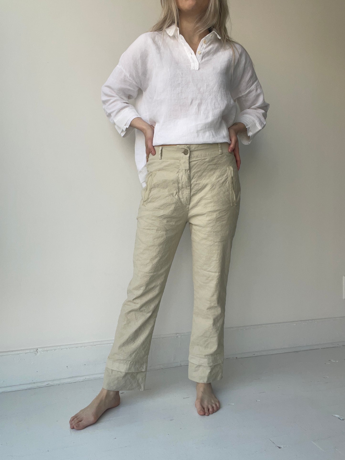 aequamente wrinkled pants