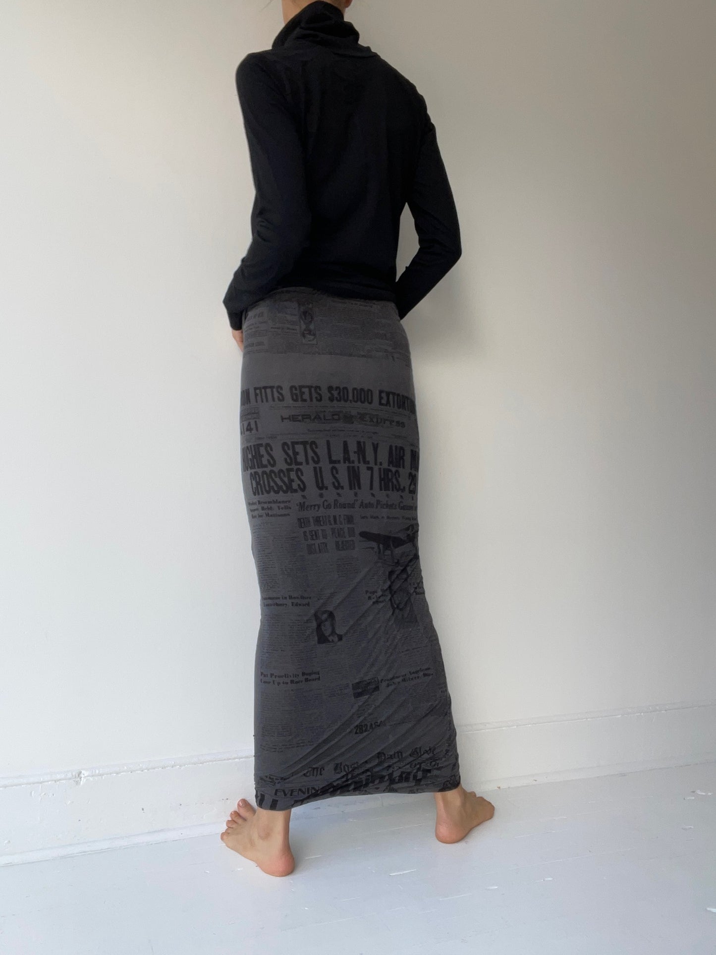 rundholz dip soft pull-on skirt GRAY