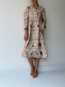 aleksandr manamïs loose front dress winter herbarium