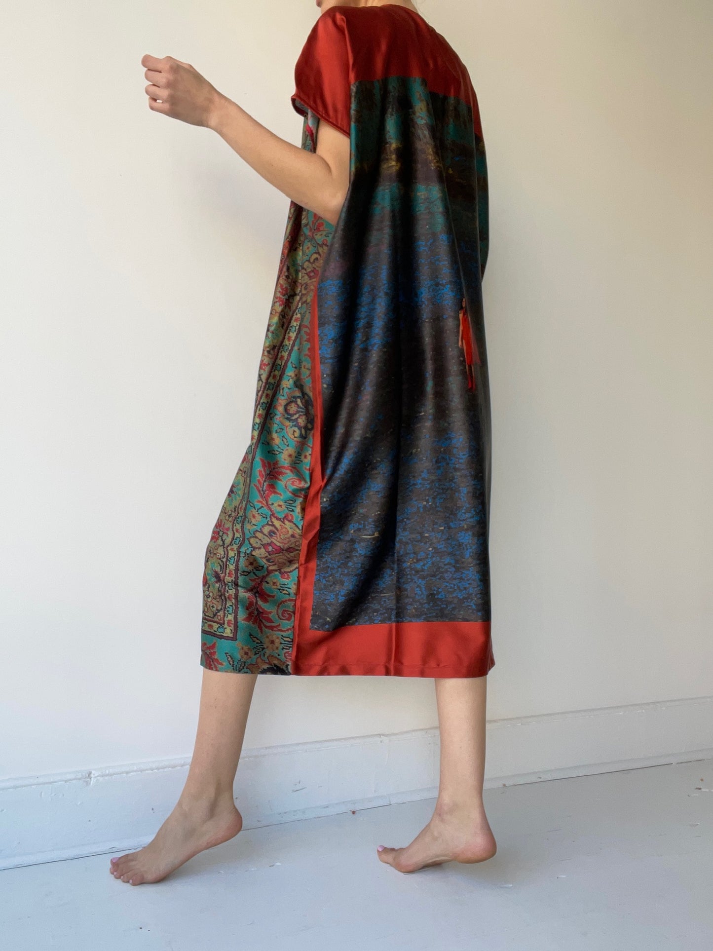 barbara bologna print tube over dress