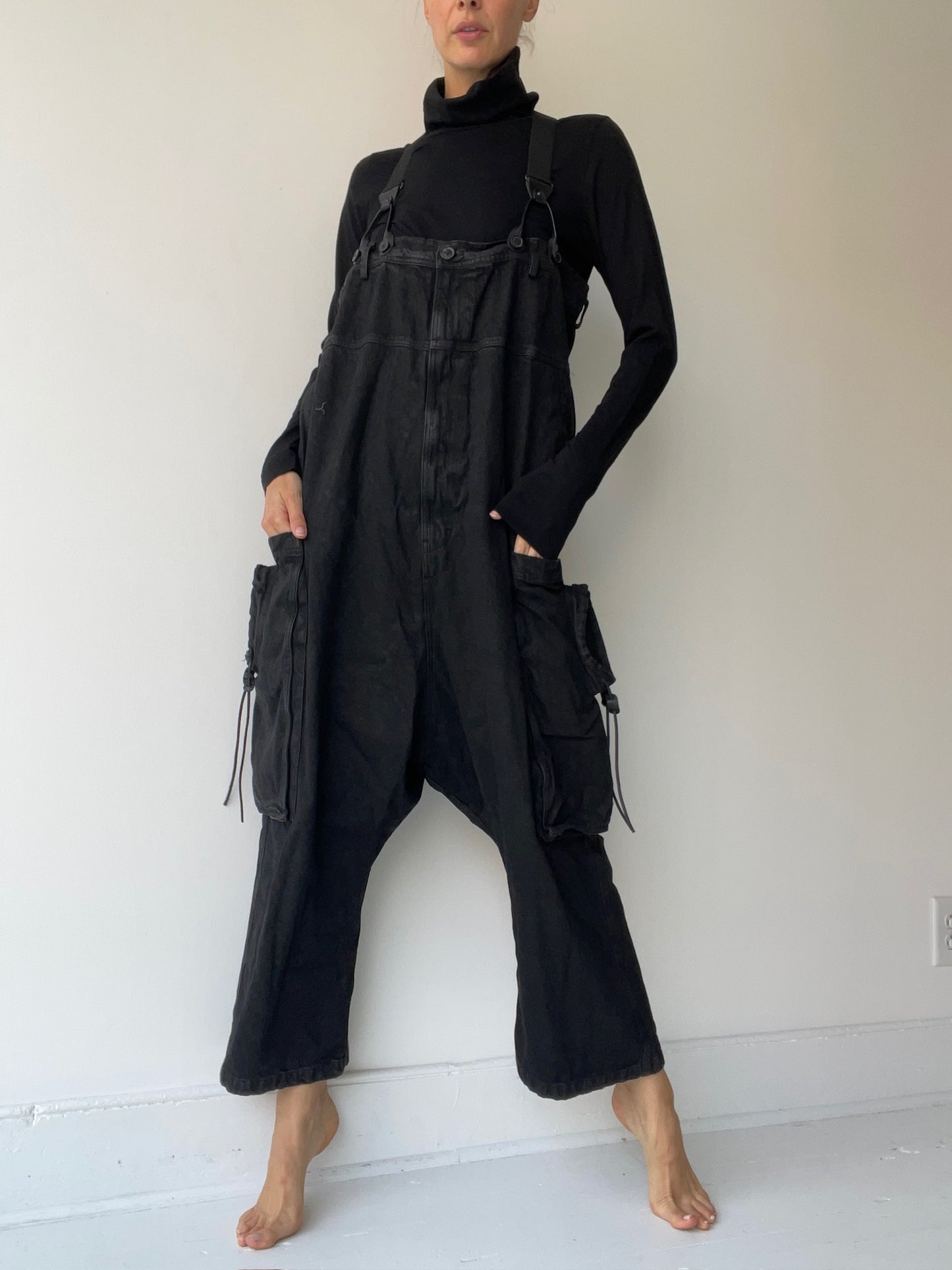 rundholz dip coated overall jeans