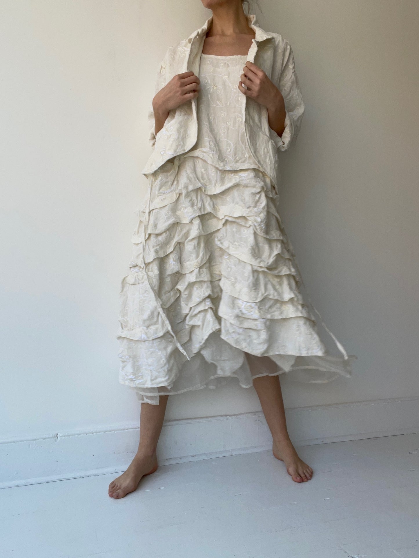 a krista larson cream dragonfly jacket