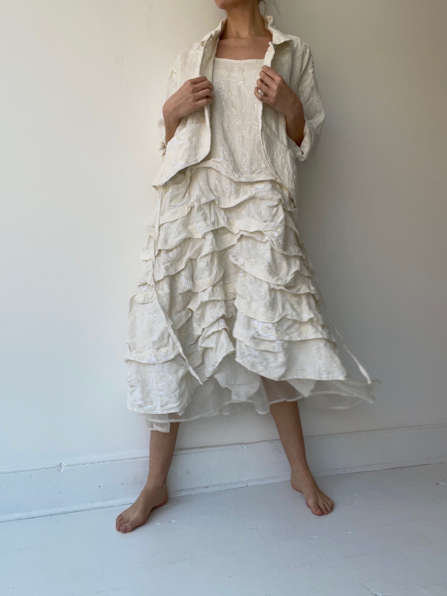 a krista larson cream dragonfly jacket
