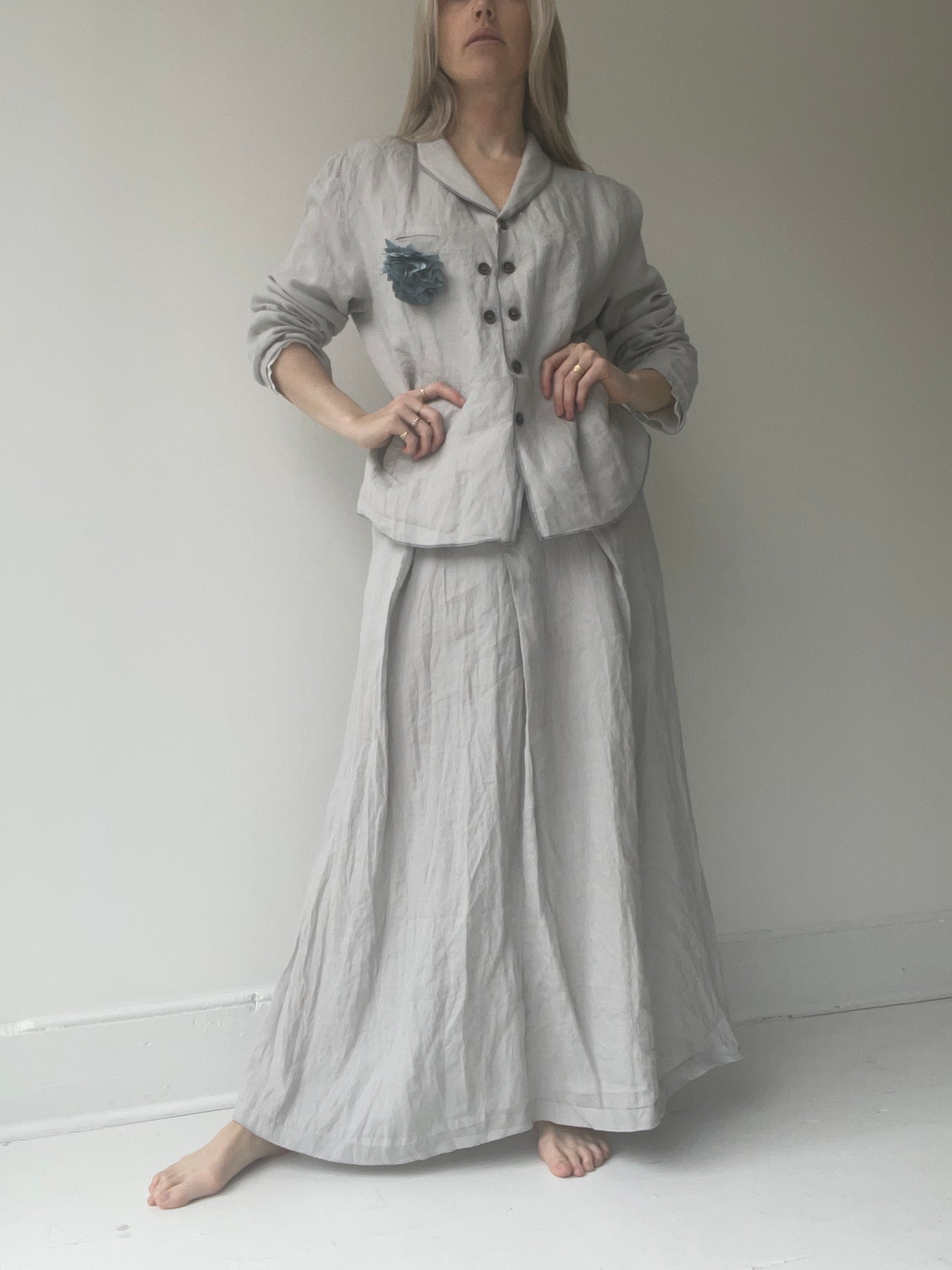 umit unal linen skirt