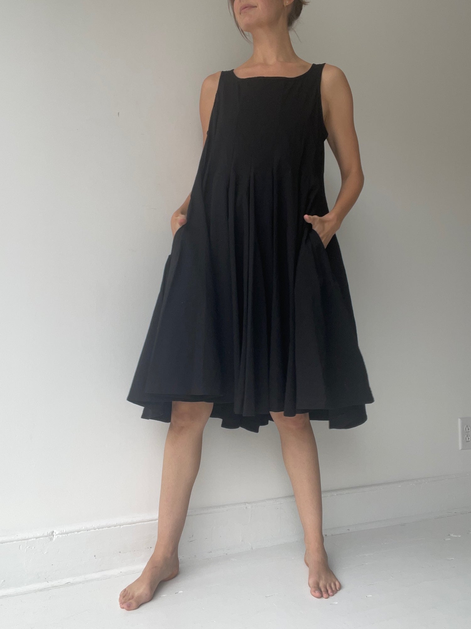 a rundholz mainline pleat dress with 80% viscose/25% virgin wool/12% polyamide/3% elastane